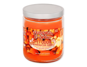 Pet Odor Exterminator Candle - Pumpkin & Spice