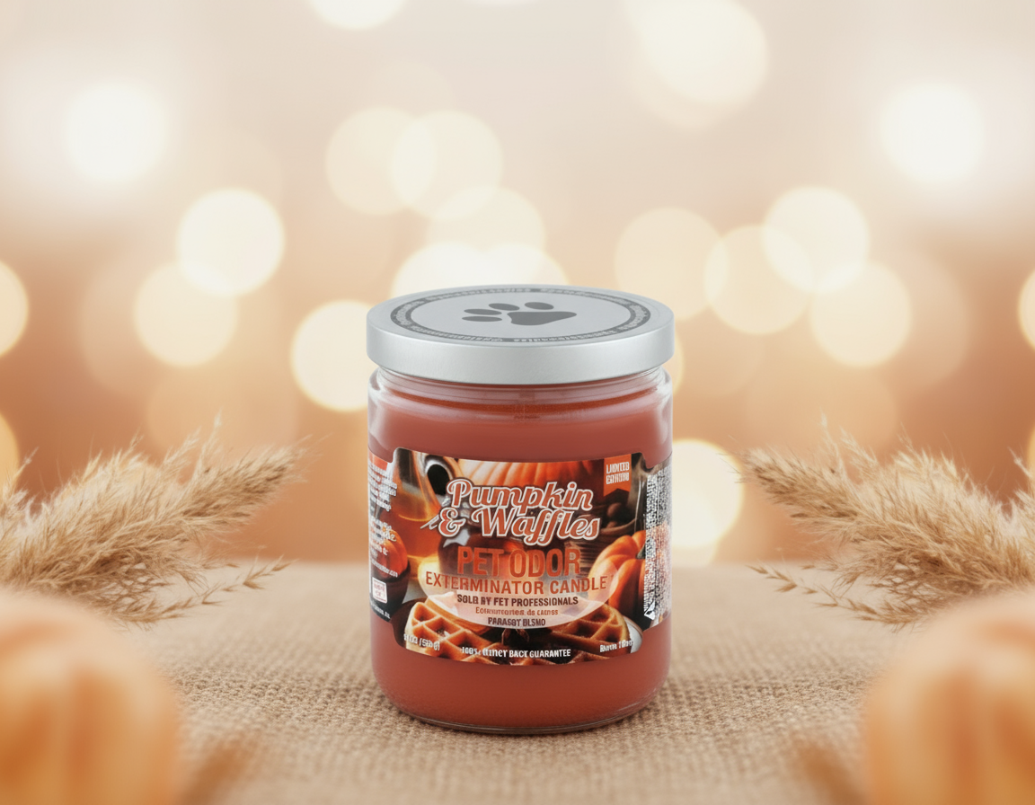 Pet Odor Exterminator Candle - Pumpkin & Waffles