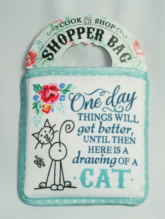 Shopper Bag - Drawing of a cat