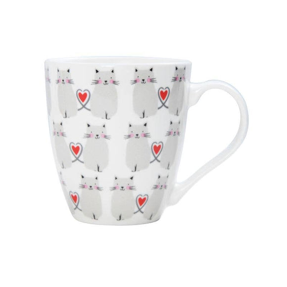 Cats & Hearts Porcelain Coffee Mug