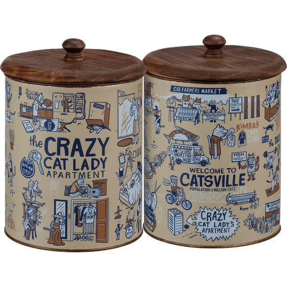 Crazy Cat Lady Canister