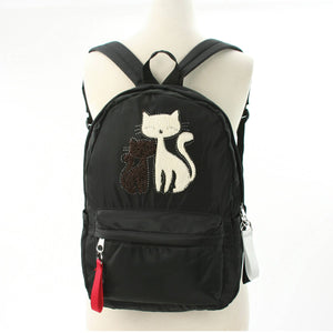 Black Furry Cats Backpack