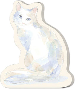 Punch Studio Die-cut Notepad -White Cat