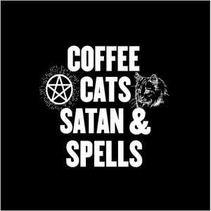 Coffee Cats Satan Square Button