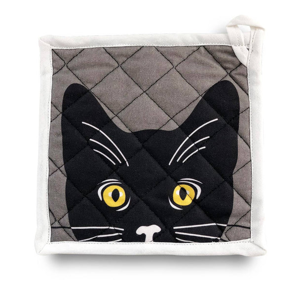 Yellow Eyed Cat Pot Holder