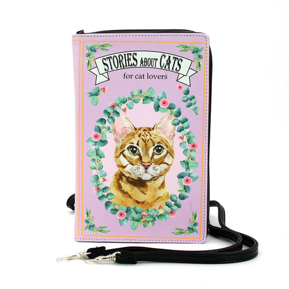 Stories about Cats Book Clutch Bag