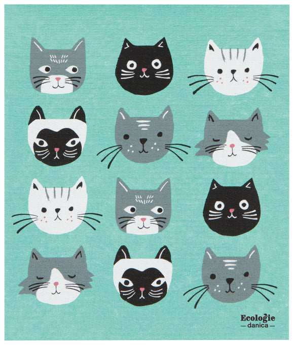 Swedish Sponge Dish Towel Cats Meow
