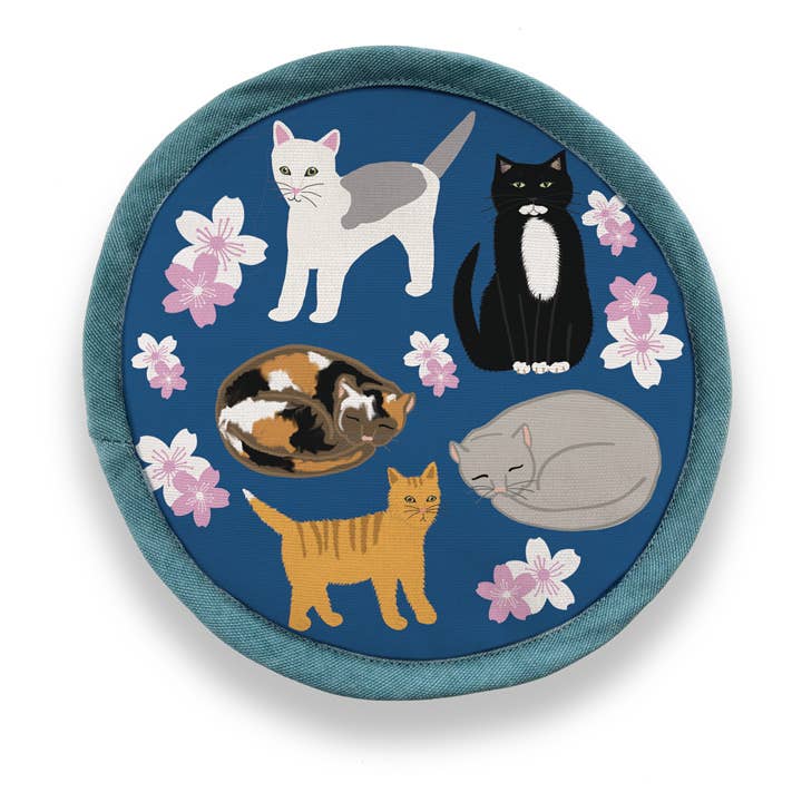 Rescue Cats Round Potholder/Hot Pad