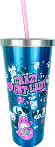 Crazy Cat Stainless Tumbler