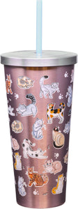 Cat Doodles Stainless Cup