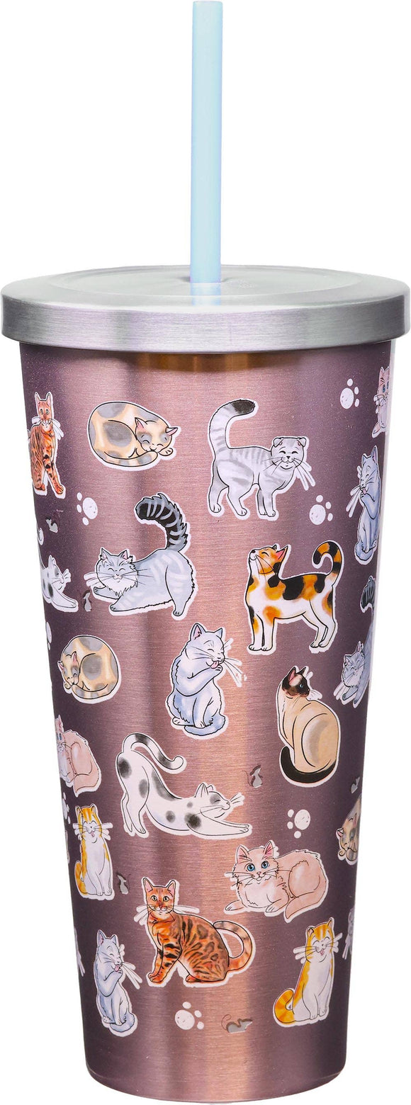 Cat Doodles Stainless Cup
