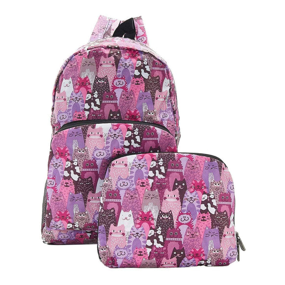 Eco Chic Lightweight Foldable Backpack Stacking Cats