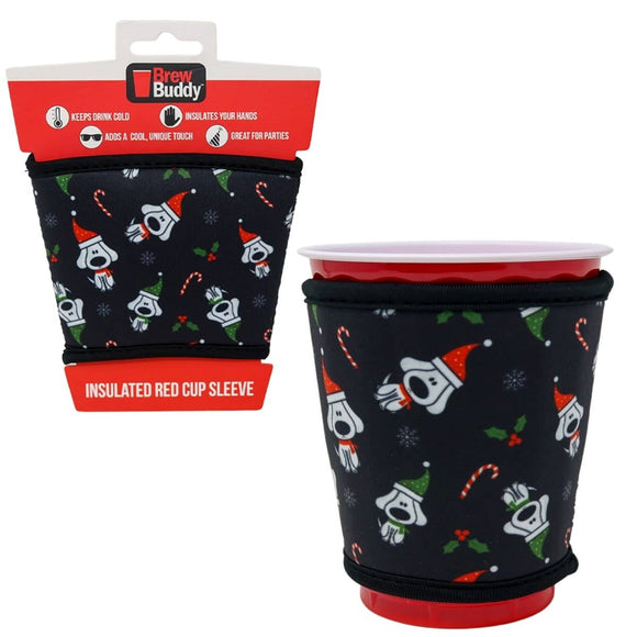 Christmas Brew Buddy Red Cup Sleeve | K-9