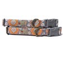 Middle Eastern Muse - Organic Cotton Pet (Dog & Cat) Collar  Antique Brass