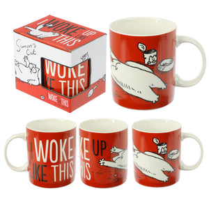 I Woke Up Like This - Simon's Cat Porcelain Mug