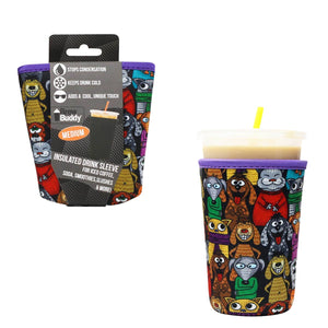 MEDIUM Brew Buddy Insulated Iced Coffee Sleeve - Furry Friends