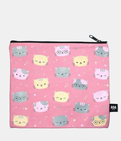 Kitty Faces Canvas Pouch