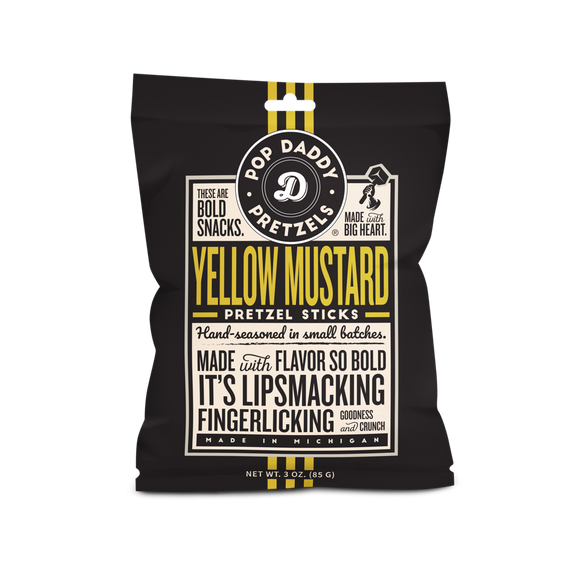 Pop Daddy – Yellow Mustard Seasoned Pretzels 3.0oz