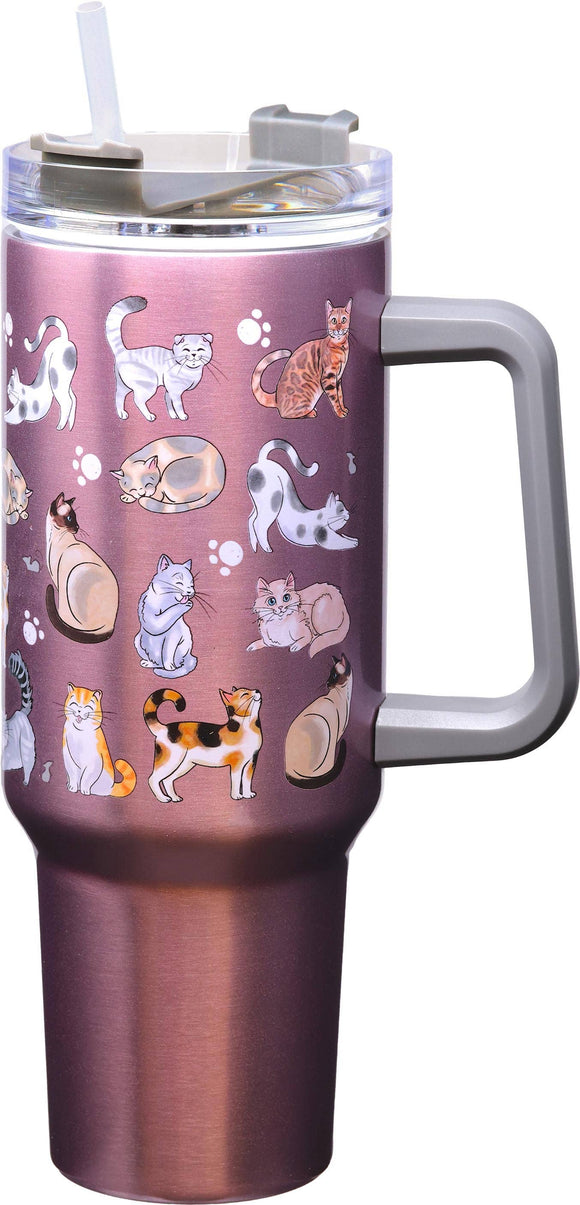 Cat Doodles 40oz Stainless Travel Mug