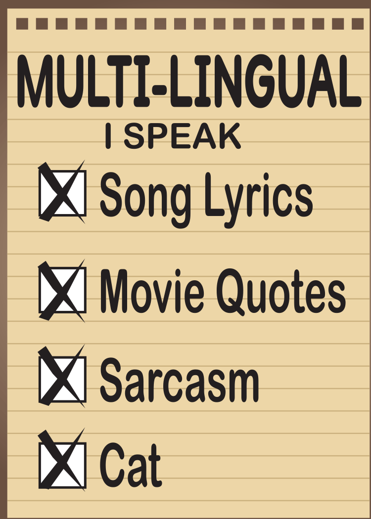 Multi Lingual Lyrics Movie Quotes Magnet