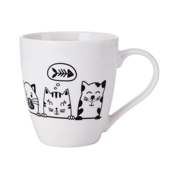 Cat Thoughts Porcelain Coffee Mug