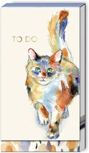 Punch Studio Long Fold Over Notepads - Calico Cat